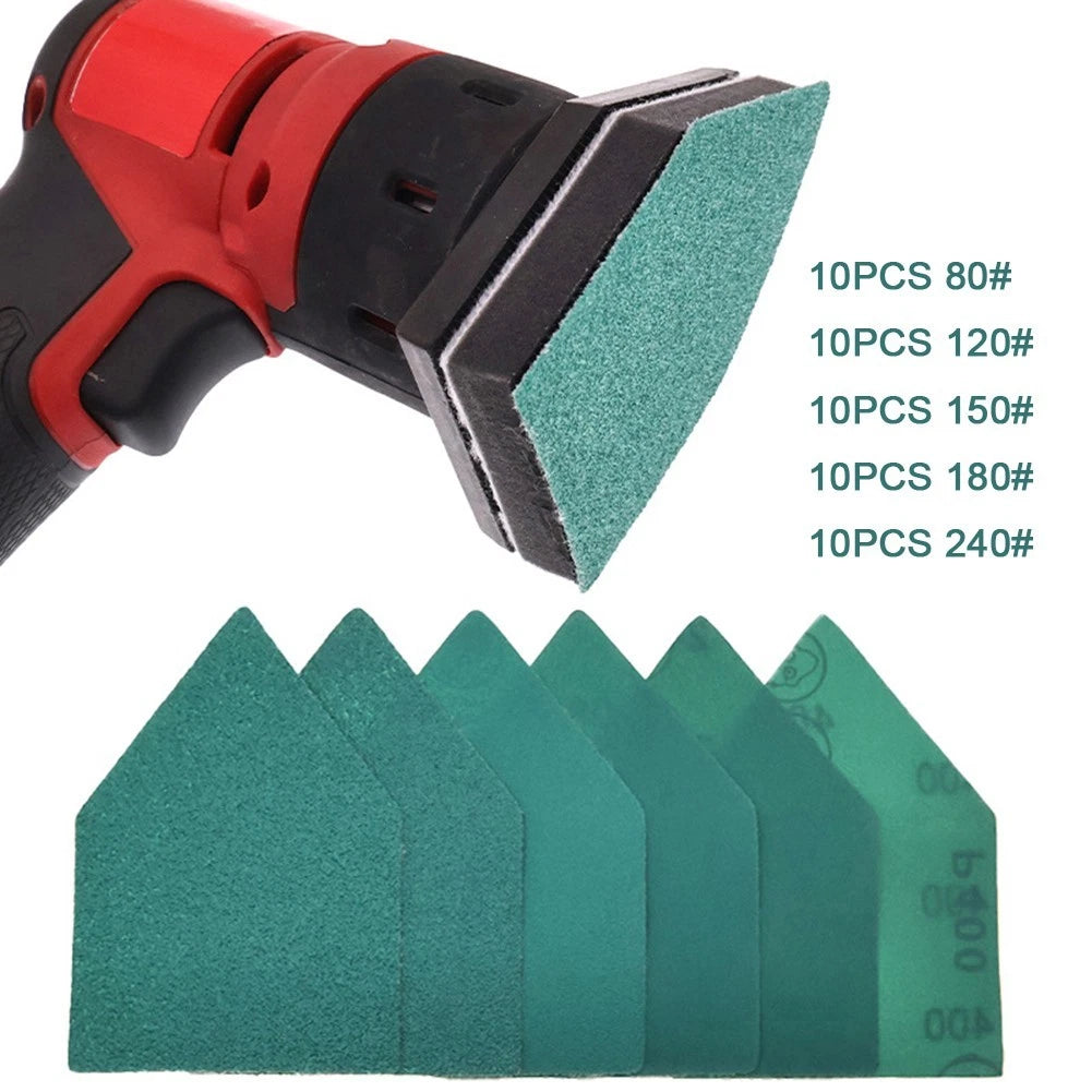 50 Pack Sandpaper Sheets Assorted Grits 65x92mm for Sanders