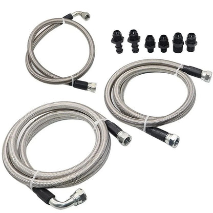 3pcs SS Braided Transmission Cooler Lines Kit for Dodge