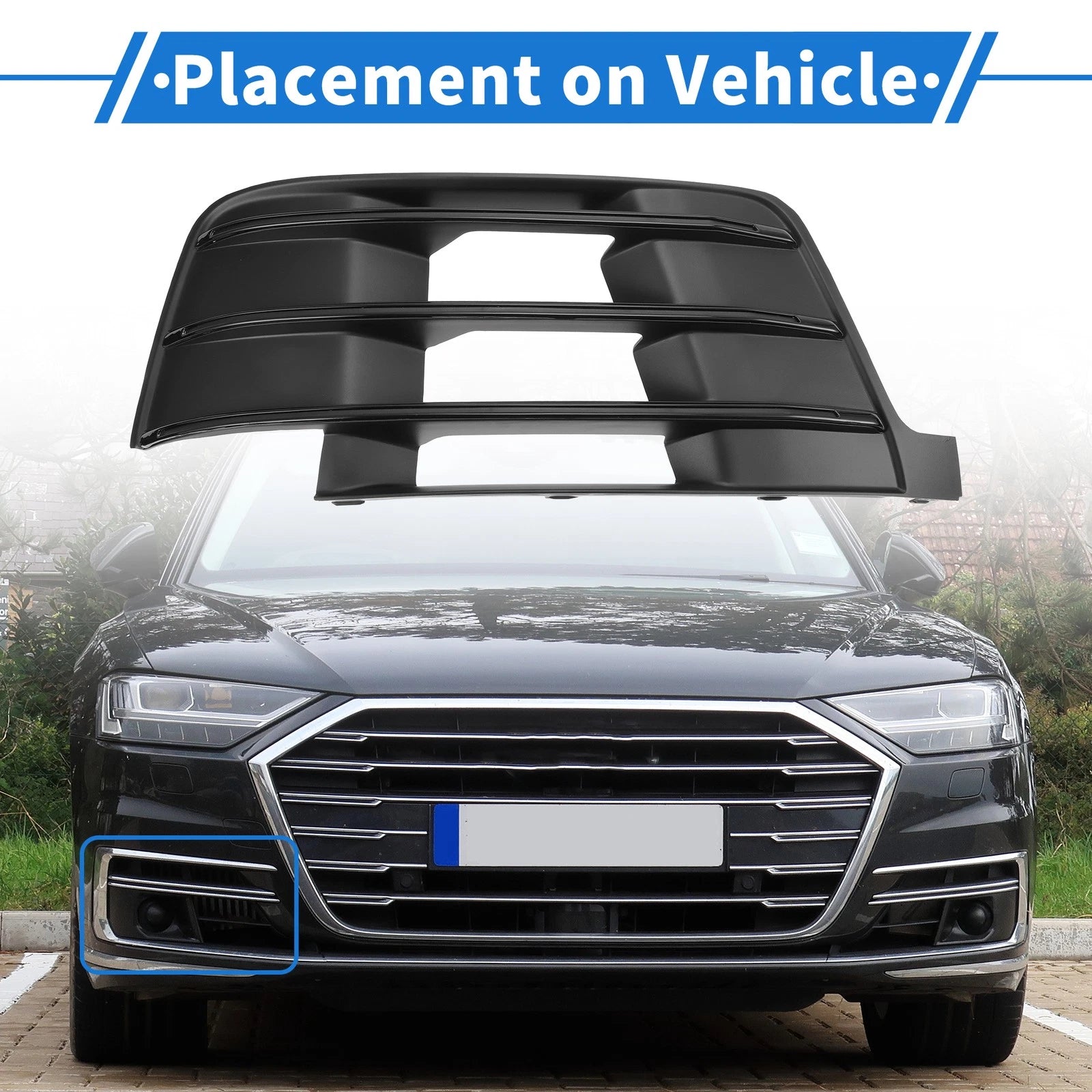Front Right Fog Light Grille Replacement for Audi Q7 S-Line (2016–2019)