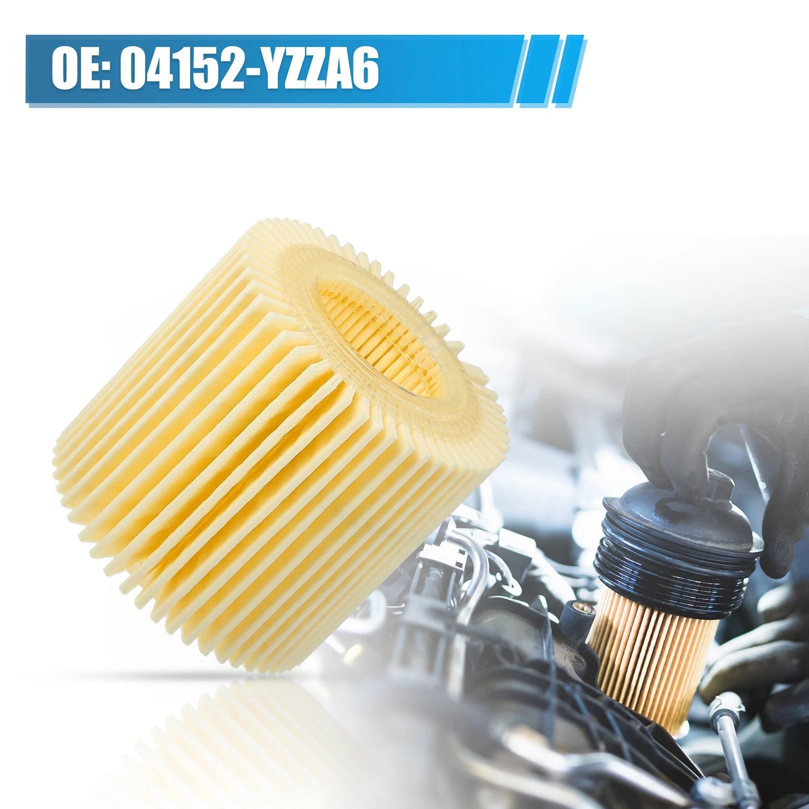 Engine Oil Filter for Toyota (04152-YZZA6, 04152-37010)