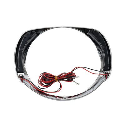 LED Headlight Bezel Visor Trim Ring for Harley Touring Street Glide (2014–2023) Chrome