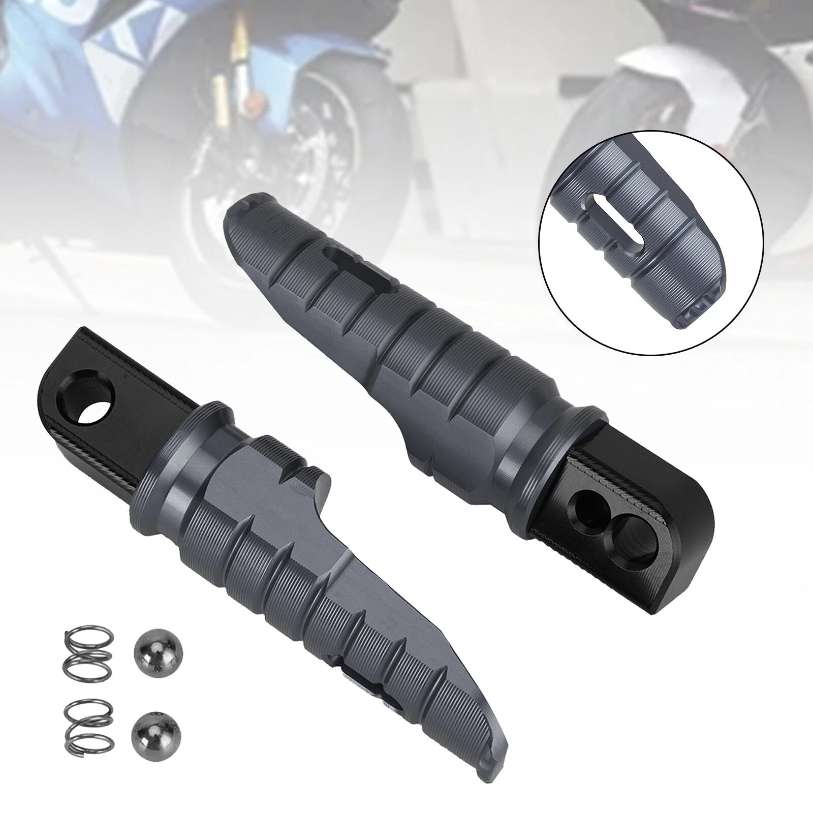 Rear Footrests Foot Pegs for Suzuki GSX-S125/150, GSX-R125/150, GW250 (2018–2022)