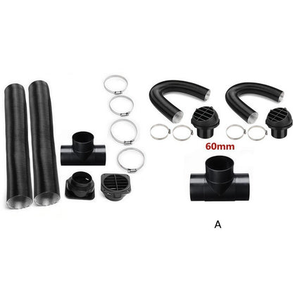 Rotatable Parking Heater Vent Dual Air Ducts Flexible Tubing Tee Connectors