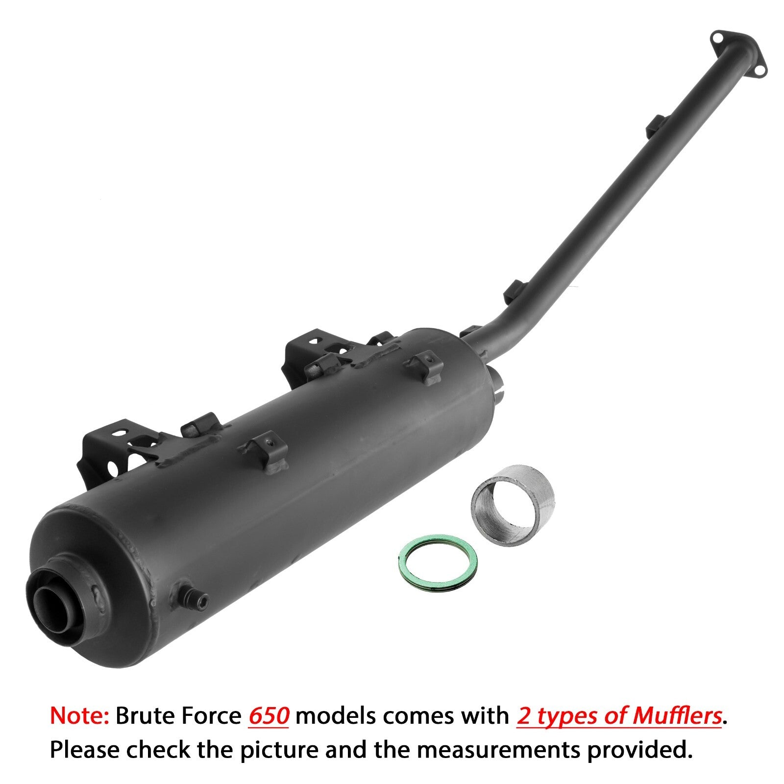 Exhaust Muffler with Gasket Replacement for Kawasaki Brute Force 650 (2006–2013)