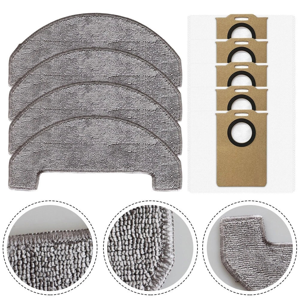Replacement Mop Cloths and Dust Bags for Uninell UR3 Robot Vacuum