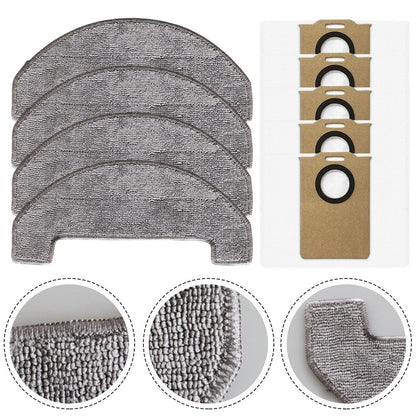 Replacement Mop Cloths and Dust Bags for Uninell UR3 Robot Vacuum
