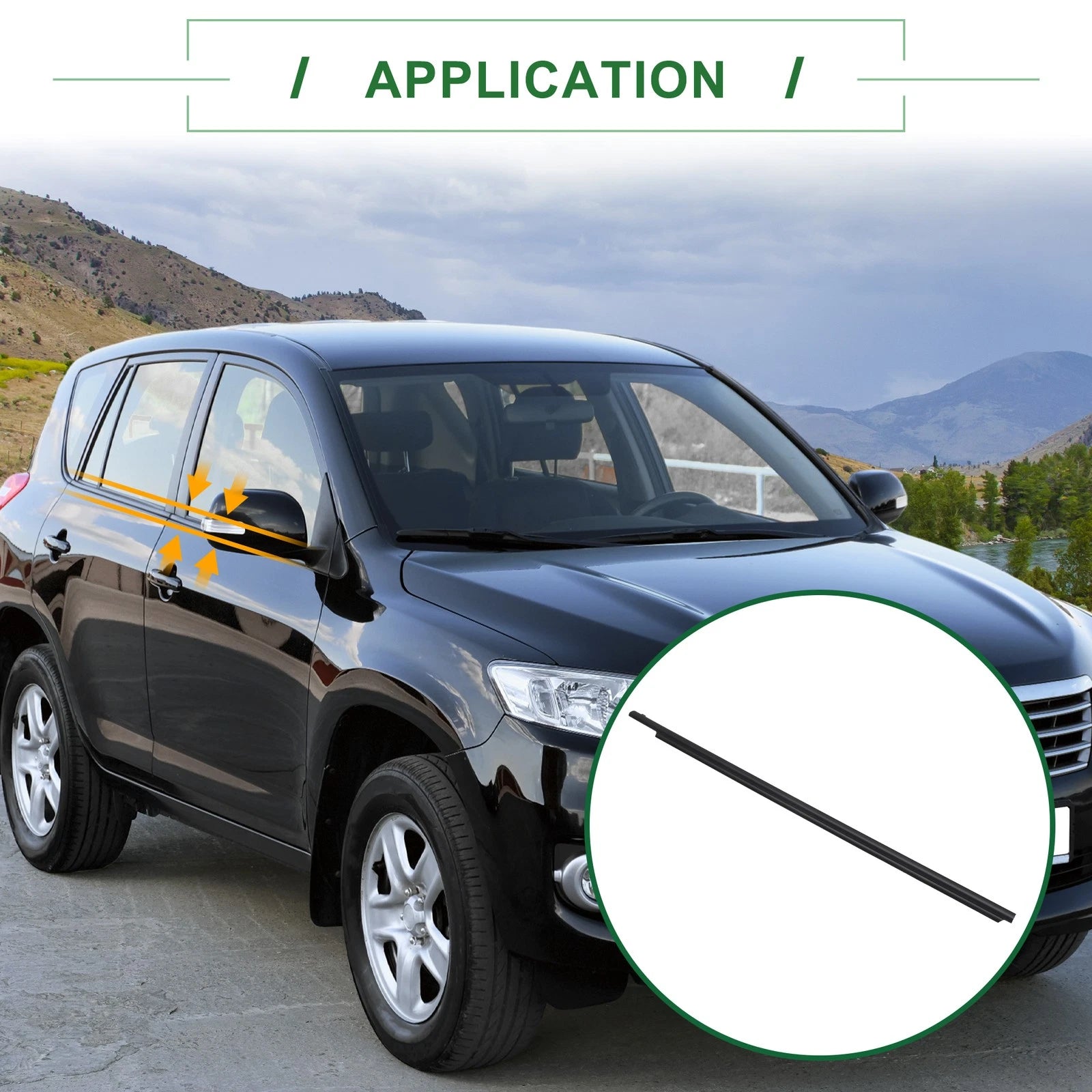 2pcs Front Left Right Window Weatherstrip Seal Replacement for Toyota RAV4 (2013–2018)
