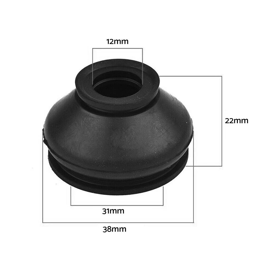 6x Black Rubber Ball Joint Dust Boot Covers for Universal (2002–2019)