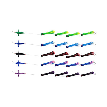 Feather Squid Trolling Lure Rigged for Big Game Fishing