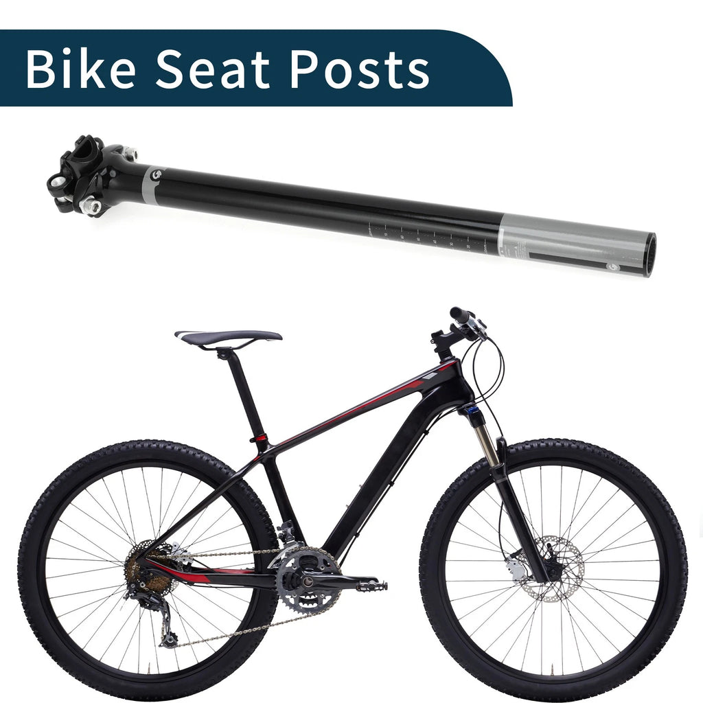 Seat Post 27.2x350mm Replacement Bike Saddle Post for Universal Fit (—)