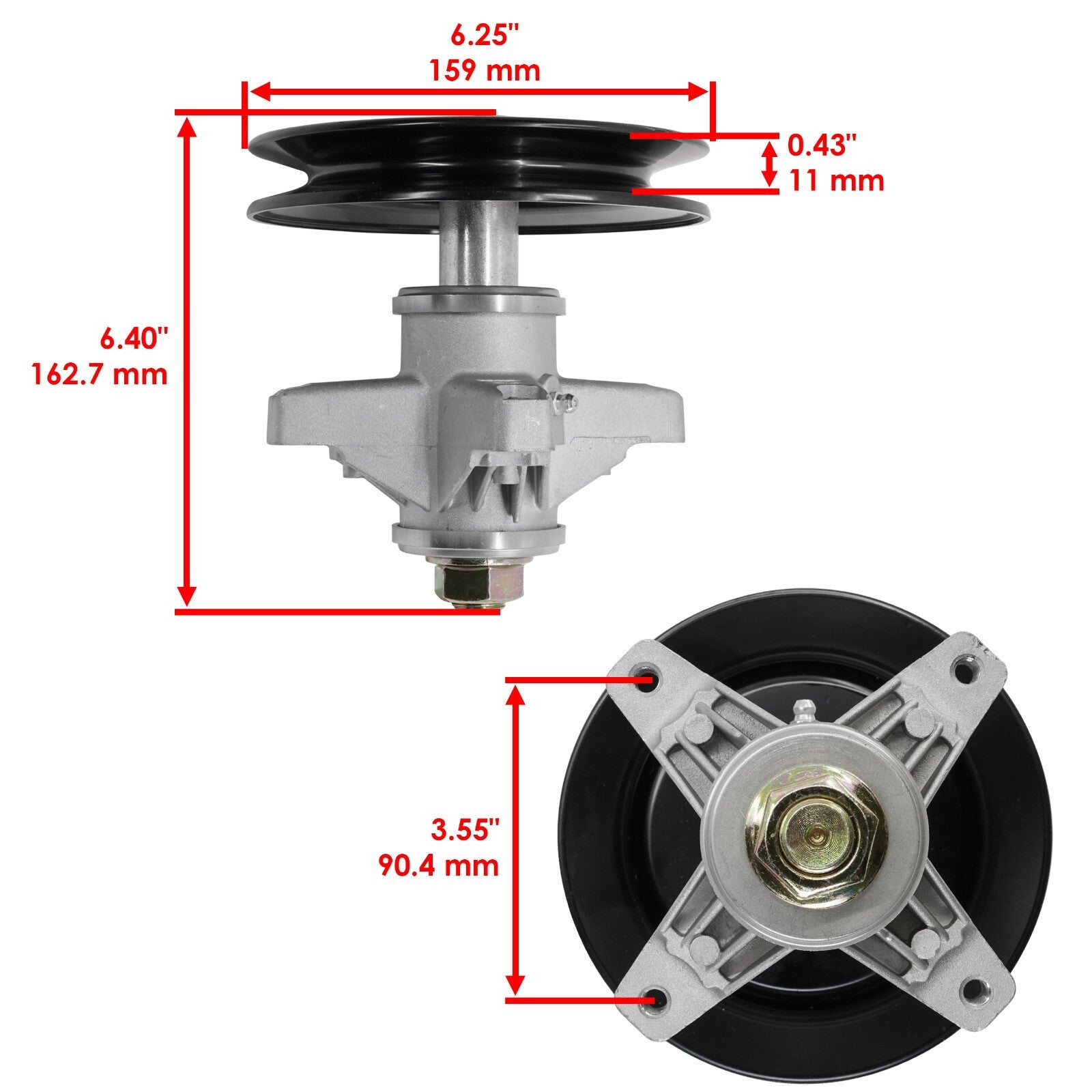 Deck Spindle and Bolt OEM Replacement for Cub Cadet LT1042 (2001–2002)