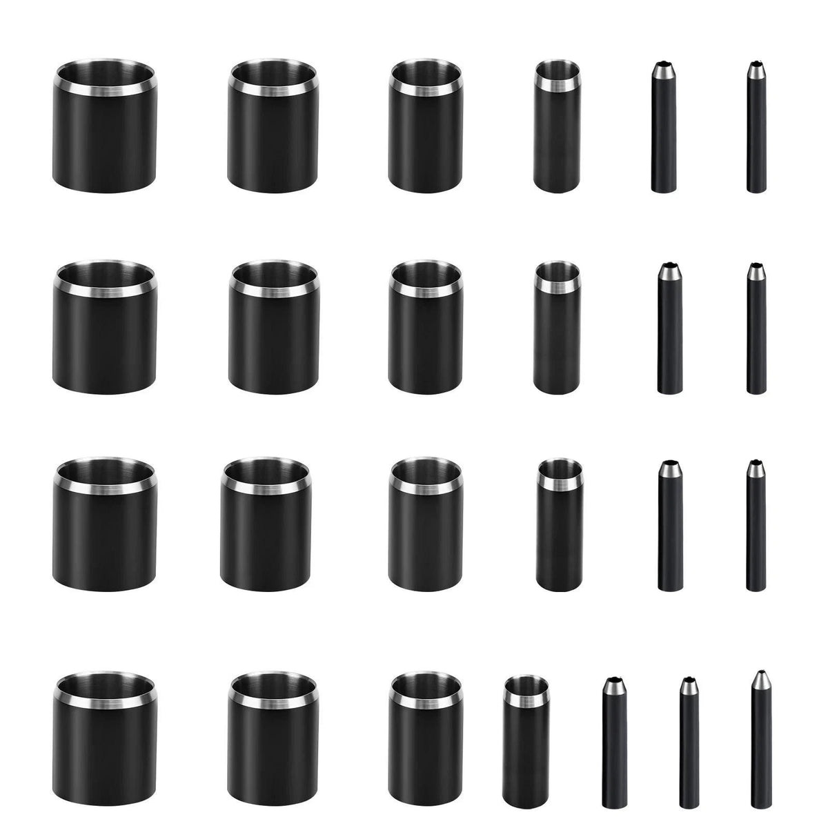 25-Piece Round Hole Punch Set 1-25mm Manual Cutter for Leatherwork