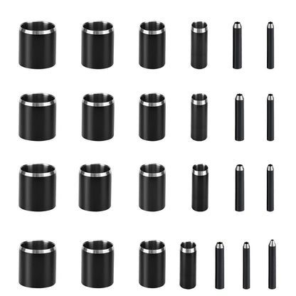 25-Piece Round Hole Punch Set 1-25mm Manual Cutter for Leatherwork
