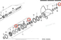Lower Gearcase Seal & O-ring Kit 91252-ZV5-003 91351-ZV5-003 for Honda 35-50 HP (1990–2023)