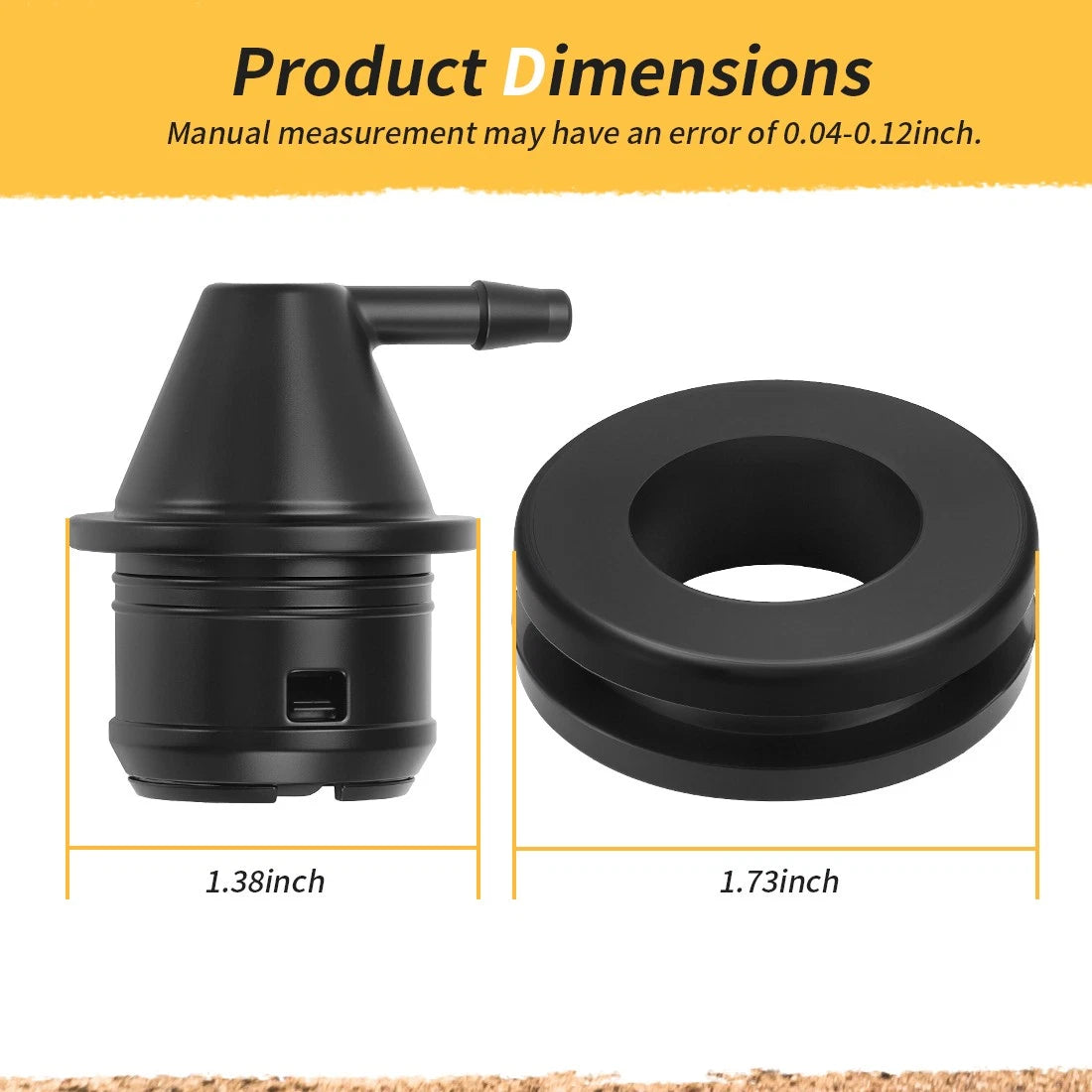 2X Fuel Tank Vent & Insulation Grommet for Club Car DS Precedent (1992–2015)