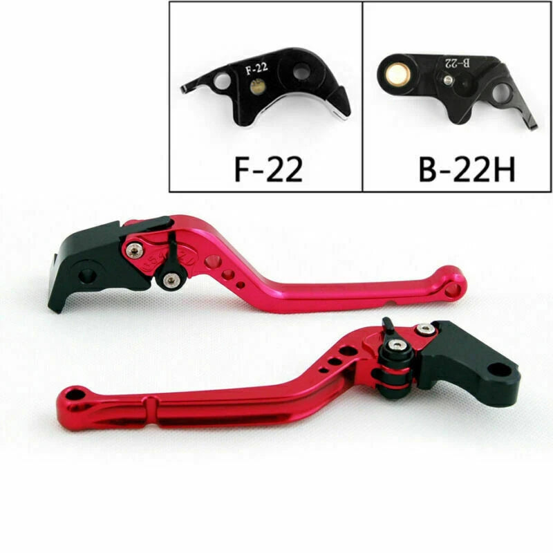 Long Brake & Clutch Lever for BMW S1000RR S1000R (2015–2018) (F-22/B-22H) Red T9