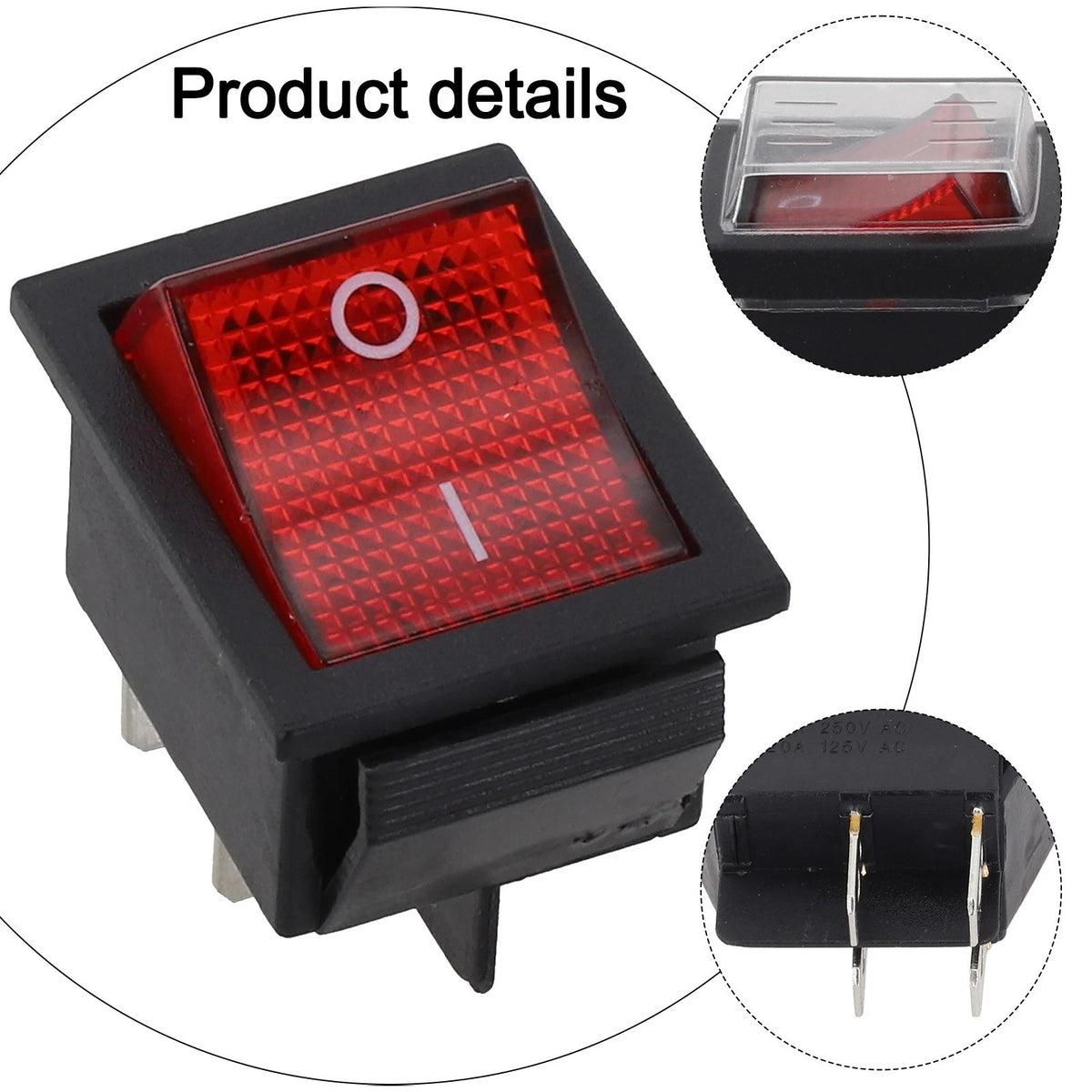 Rocker Switch with Waterproof Cover for Electronics