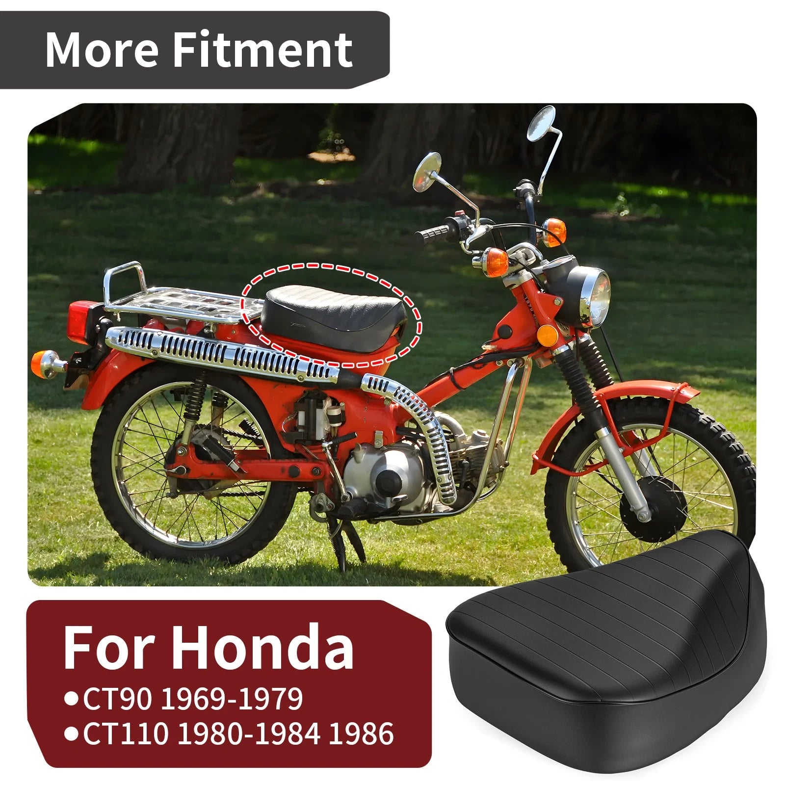 Seat Assembly for Honda CT90 CT110 (1969–1986) 77200-102-790