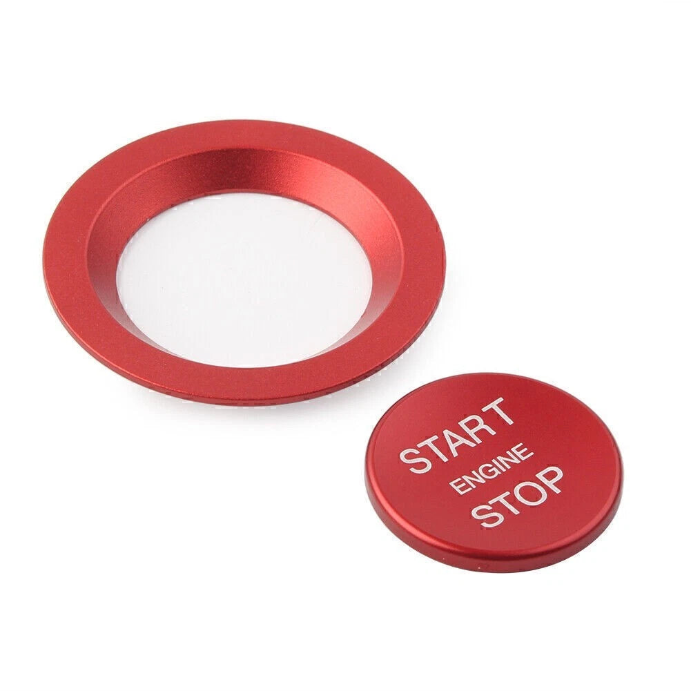 Keyless Engine Push Start Button w/ Ring Cover for Land Rover Jaguar