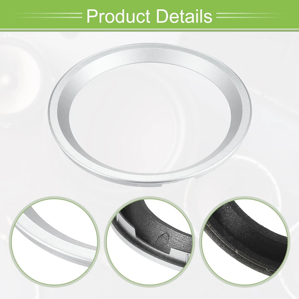 2X Speaker Rings for Car Subwoofer (6.5", Silver Tone)