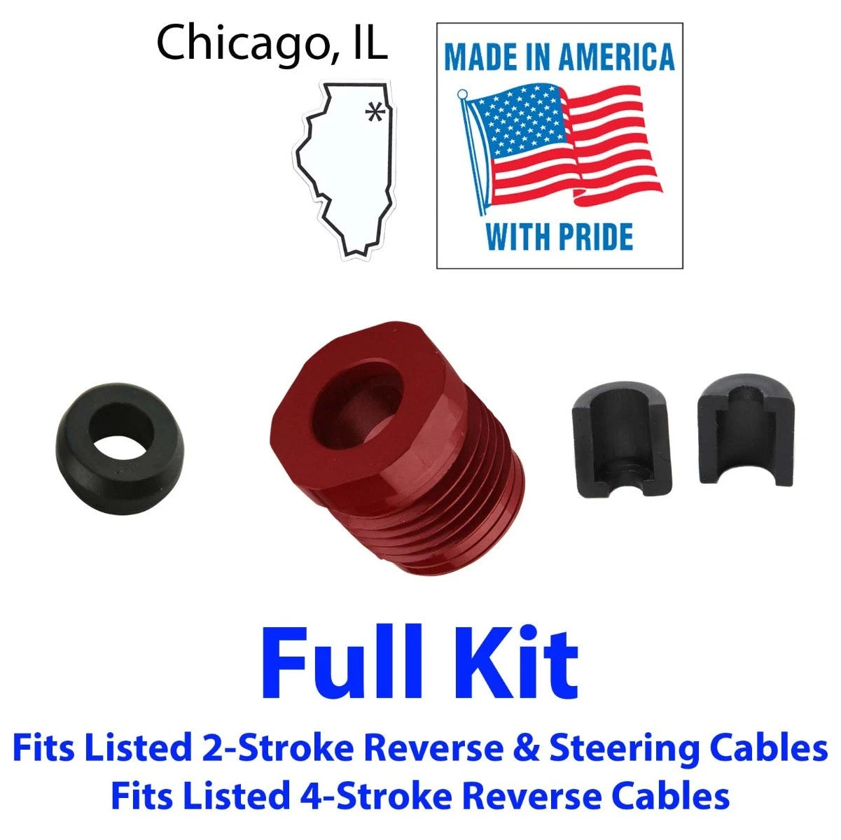 Reverse Cable Lock Nut, Seal & Half Ring Kit for SeaDoo 4-Tec RXP RXT GTI GTX (2002–2023)