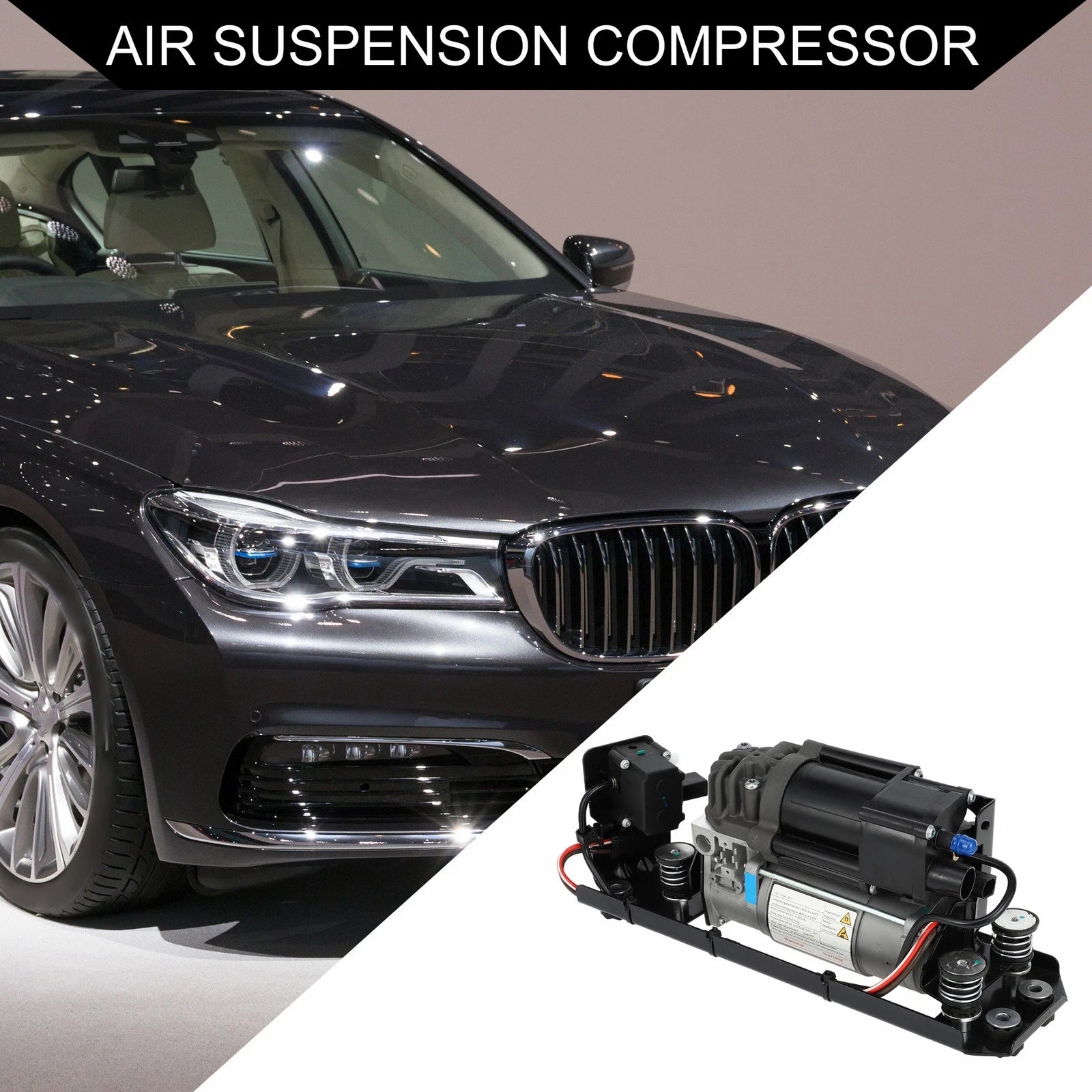Air Suspension Compressor with Bracket Replacement for BMW 535i (2009–2017)