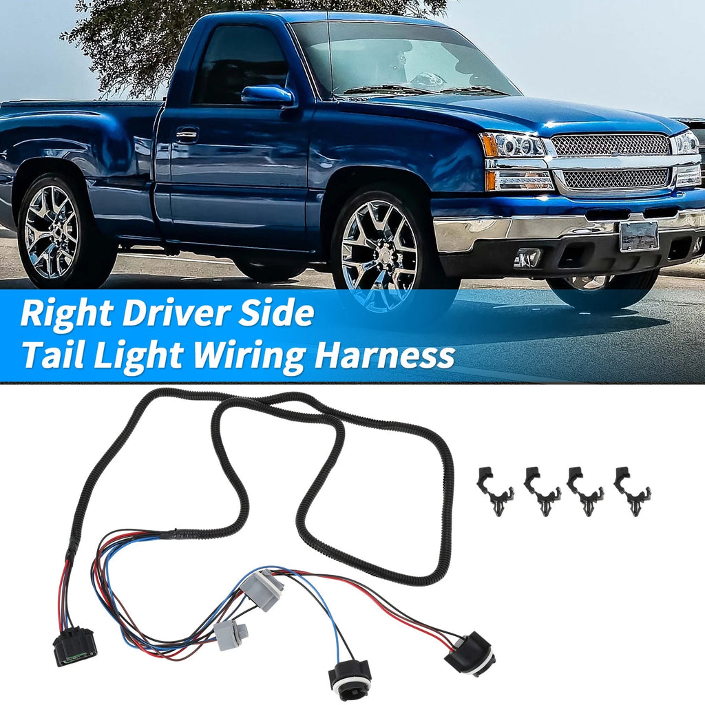 Right Tail Light Wiring Harness Replacement for Chevy Silverado 1500 2500 3500 (1999–2010)