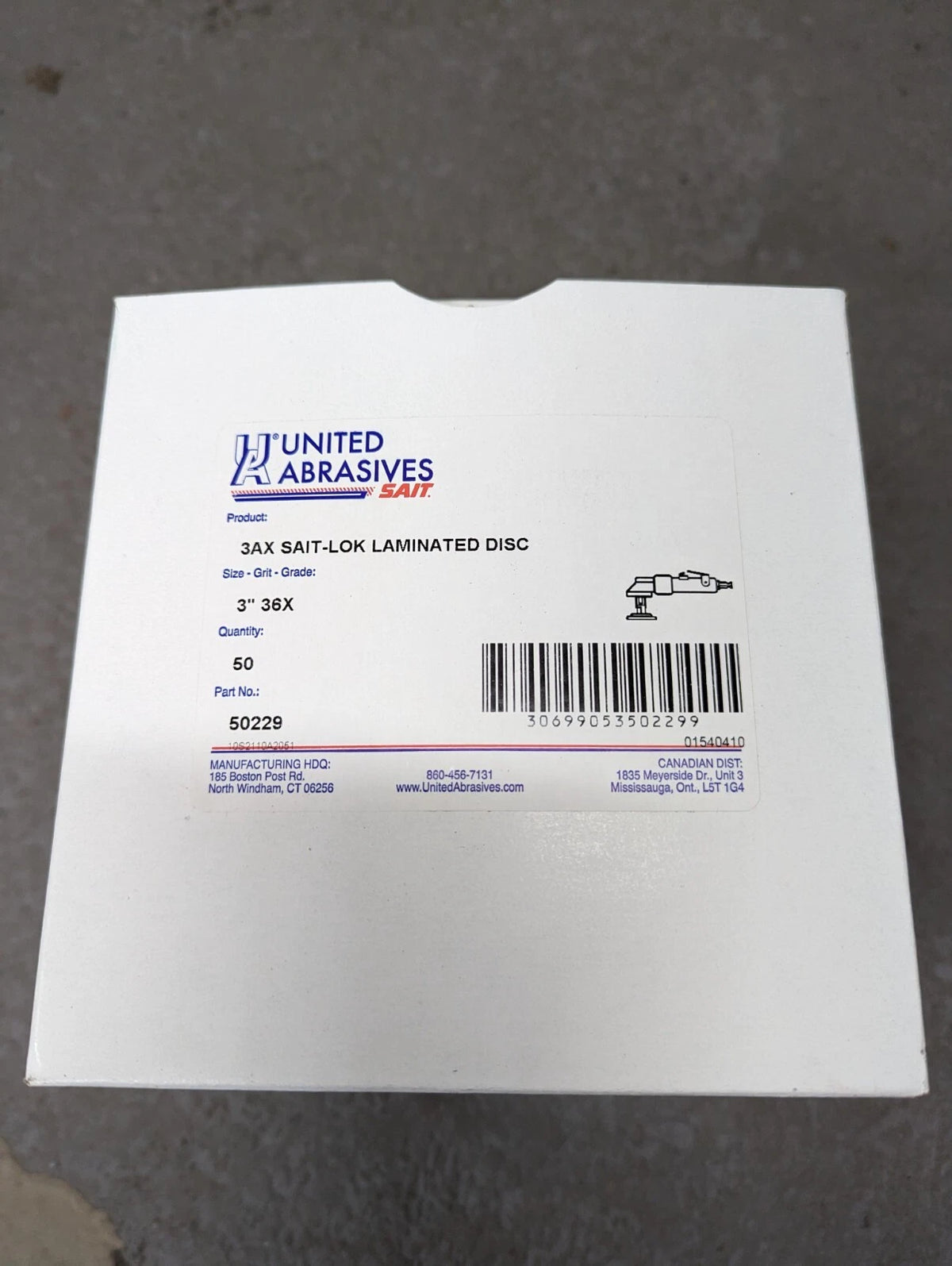 Set of 50 Laminated Discs for United Abrasives 50229 3" 36X