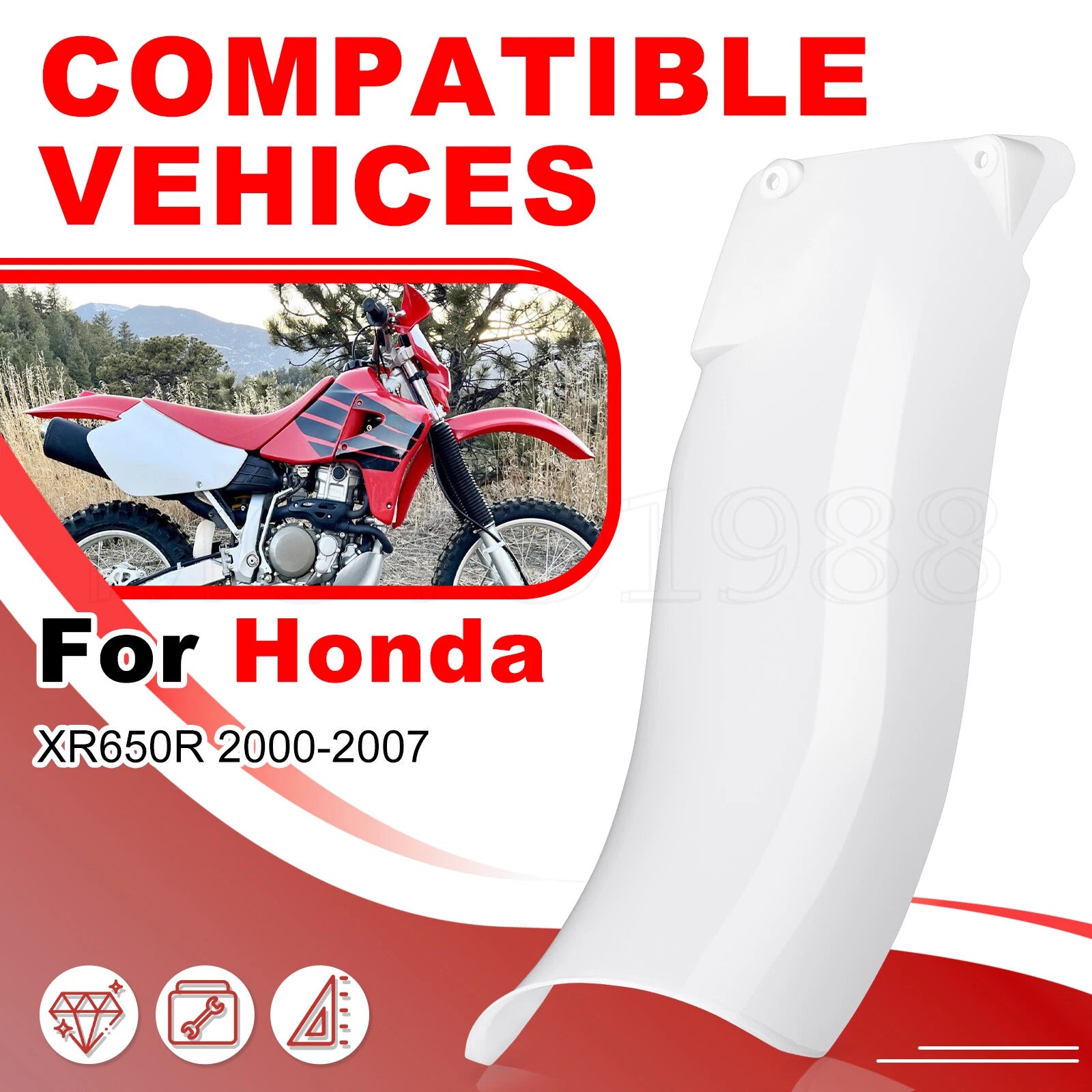 Rear Mud Guard Splash Flap for Honda XR650R (2000–2007)