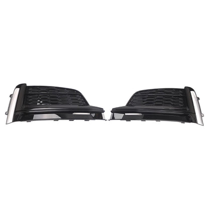 1 Pair Black Front Bumper Fog Light Grille Cover for Audi A5 S5 (2017–2019)
