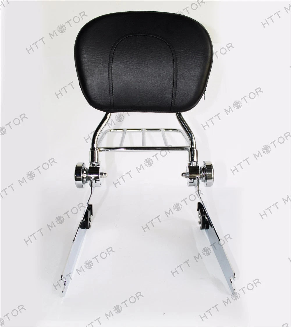 Adjustable Backrest Sissy Bar Luggage Rack for Harley Dyna (2006–2017)