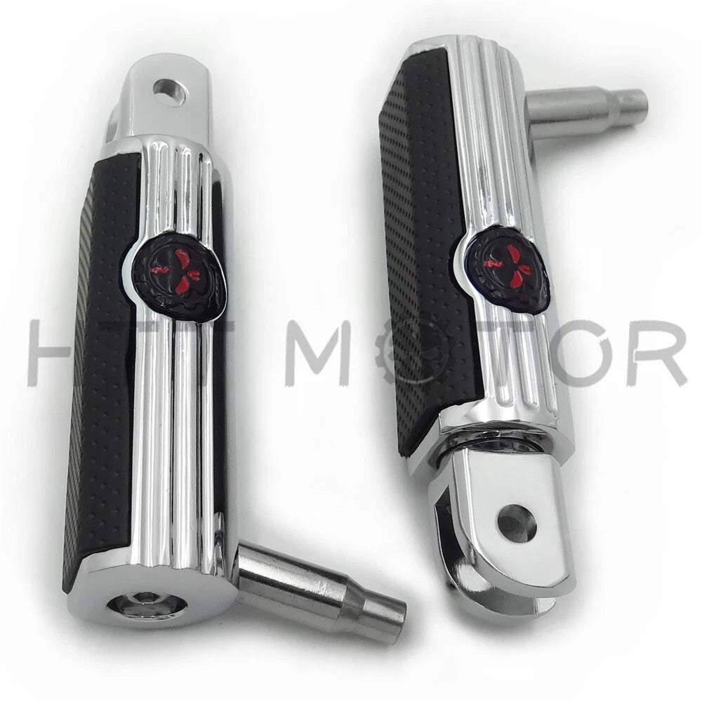 Skull Defiance Rider Footpegs for Harley FXBB FXBR FXBRS FXLR (2018–Present)