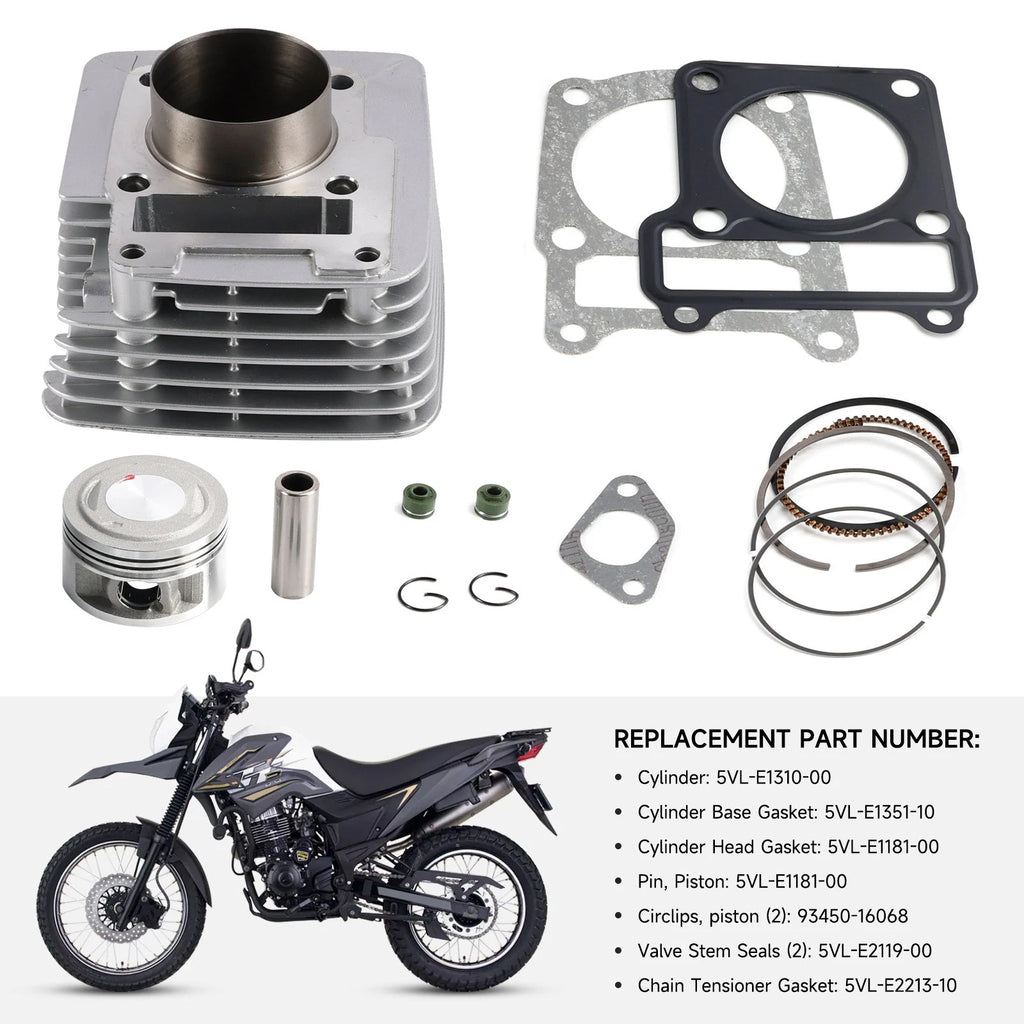 150cc Cylinder Piston Top End Kit 57mm for Yamaha YFM125 Raptor 125 (2011–2013)