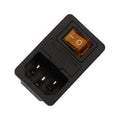 Power Inlet Outlet with Illuminated Rocker Switch for