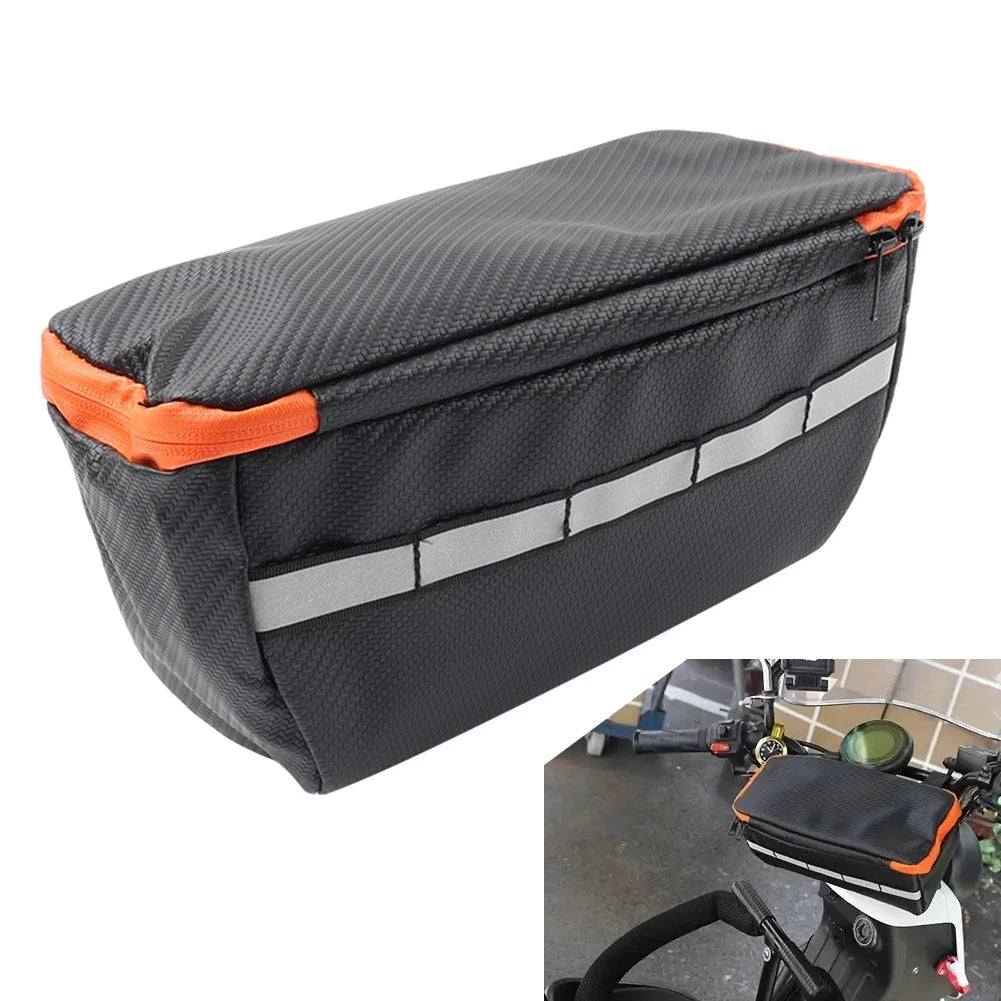 1PC Universal Motorcycle Front Head Bag - Black Frame Bag