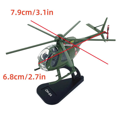 1/100 Scale Alloy US Army OH-6A Cayuse Helicopter Model