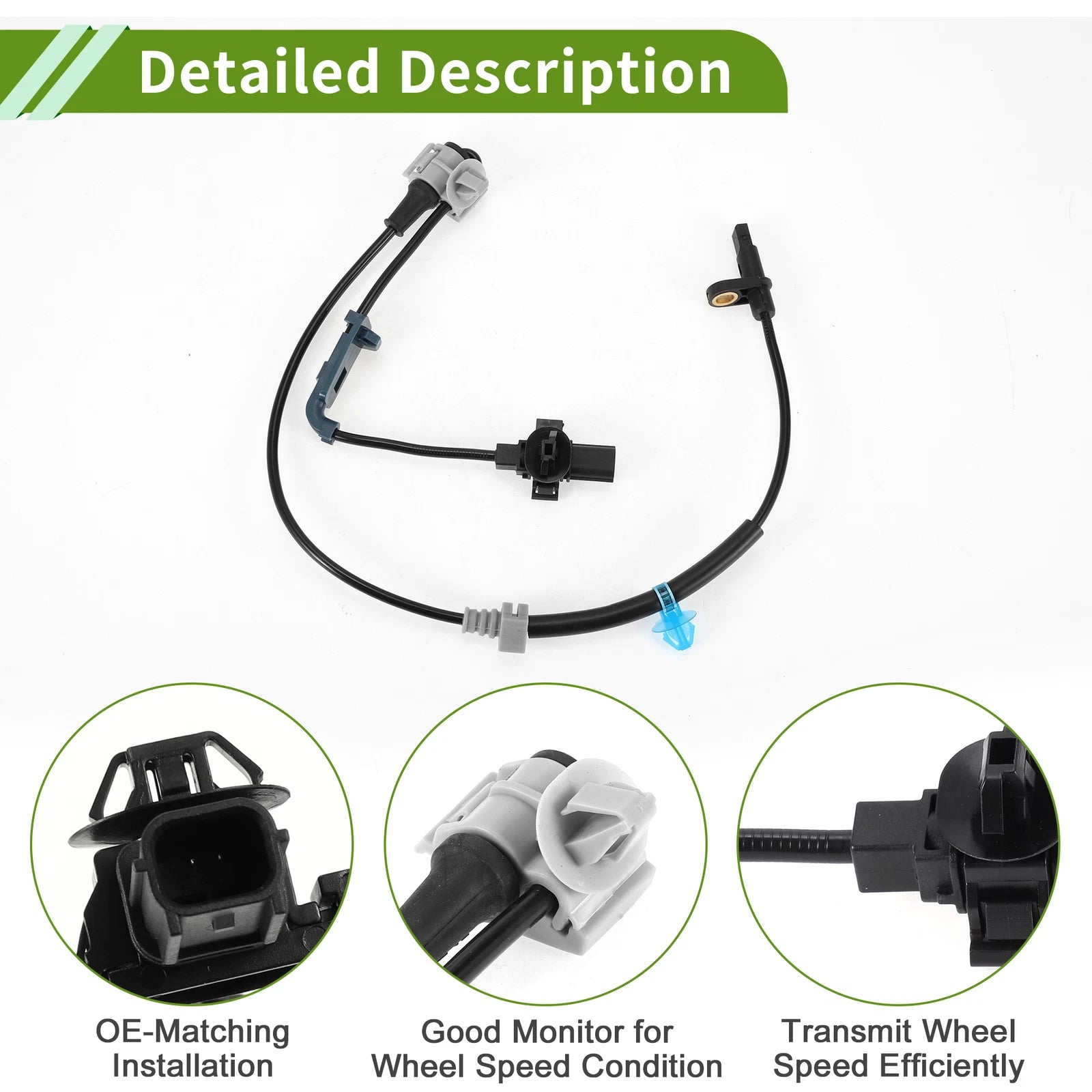 ABS Wheel Speed Sensor No. 57455TX4A01 for Acura RDX (2013–2018) Front Left