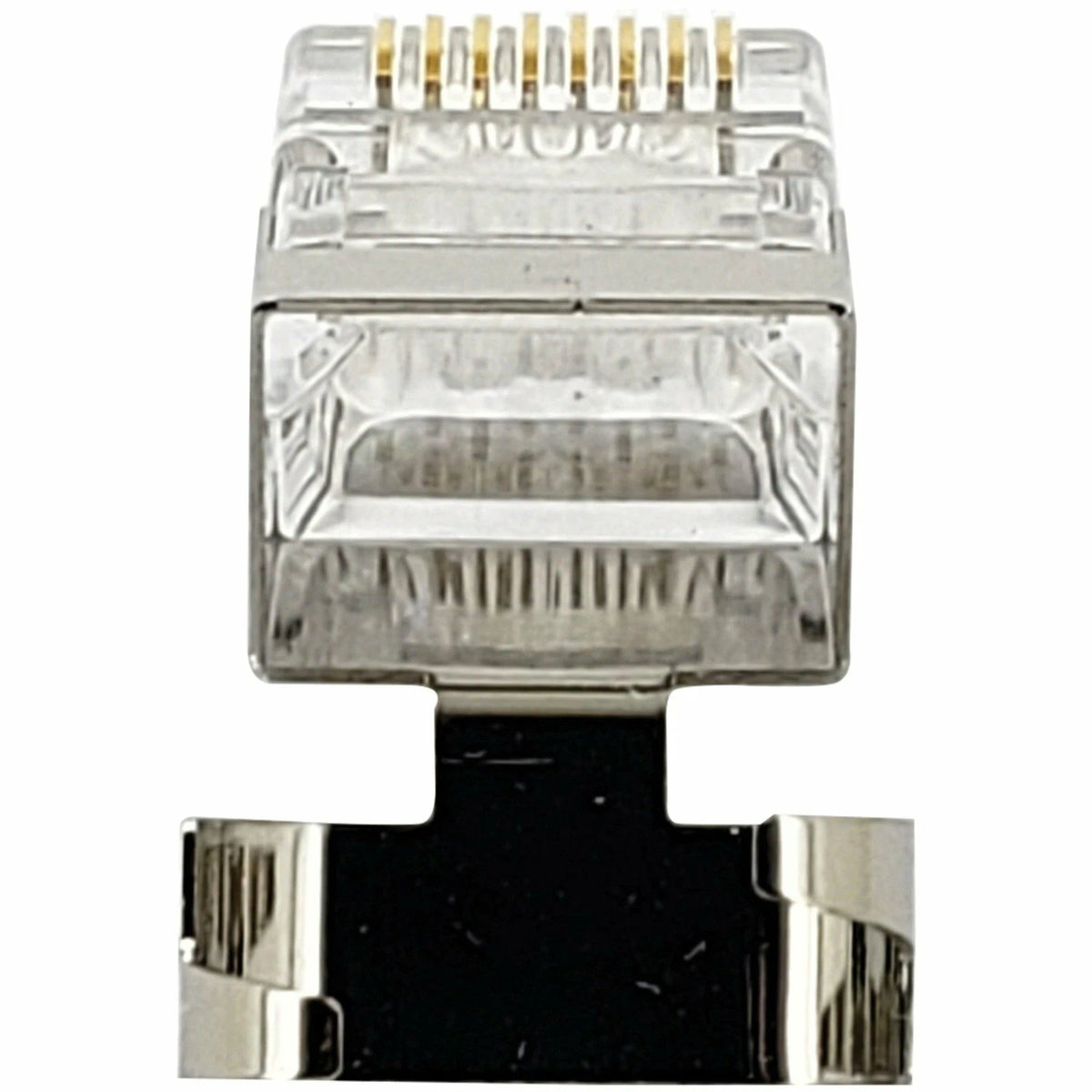 25-Pack Shielded Feed-Thru CAT-6A/6/5-E Modular Plugs