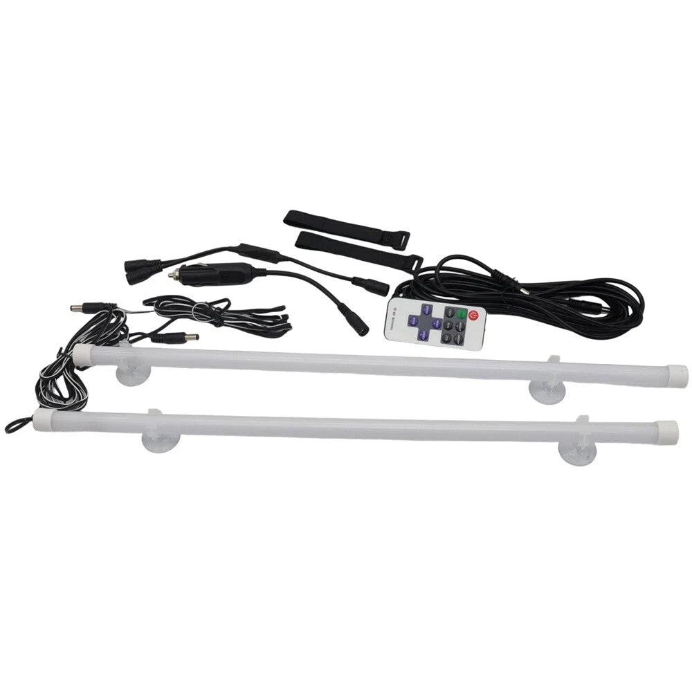 2pcs 12V White LED Interior Light Bar w/ Remote Controll For RV Car Trailer Boat