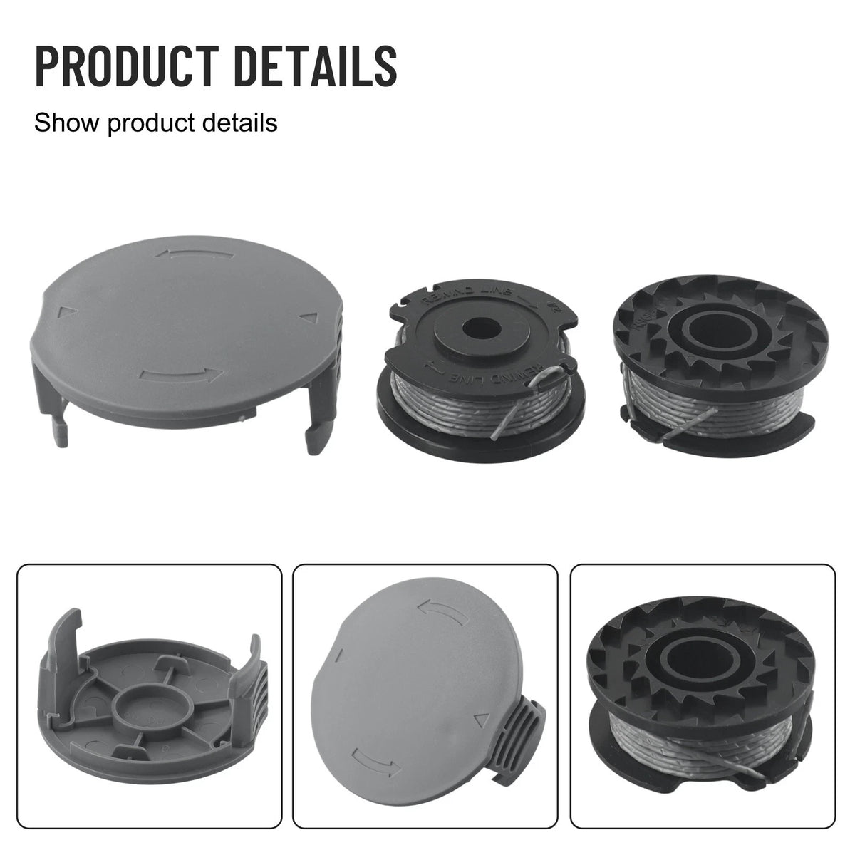 Spool-Cover Set for BOSCH Grass Trimmer F016800569, F016800385