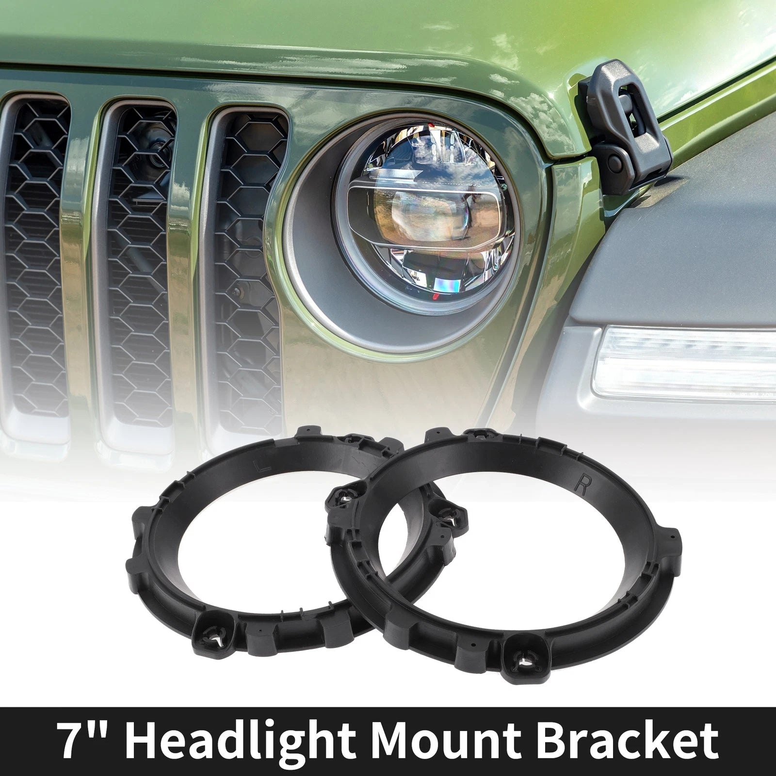 1 Pair Headlight Mount Bracket for Jeep Wrangler TJ (1997–2007)