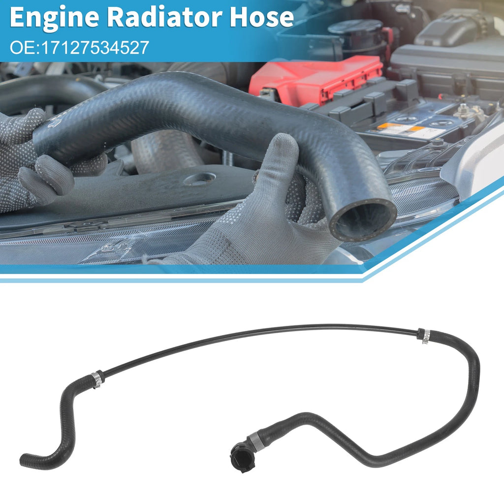Engine Radiator Hose Replacement for BMW 750i 4.8L (2006–2008) Black Rubber