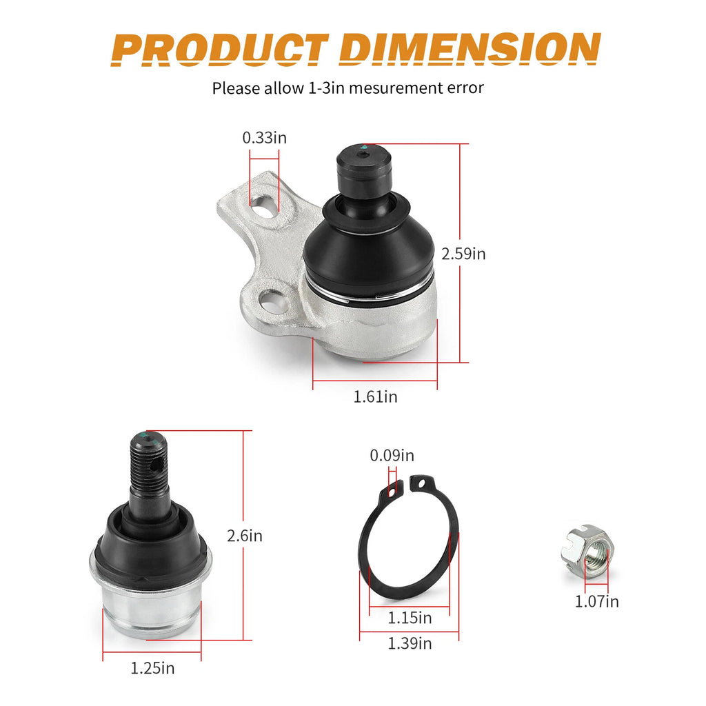 Ball Joint Kit for Can-Am Outlander 650 800 800R (706200653, 706200444)
