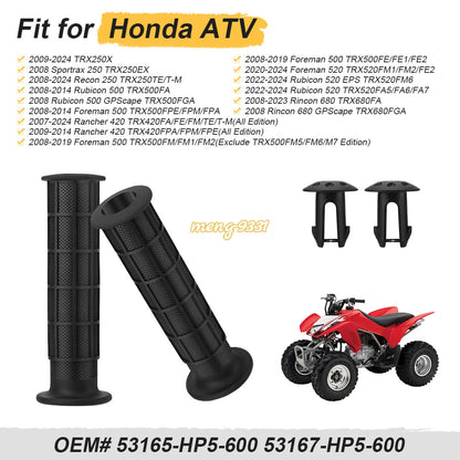 Handlebar Grips w/Grip End for Honda Sportrax 250 TRX250EX (2008–2009)