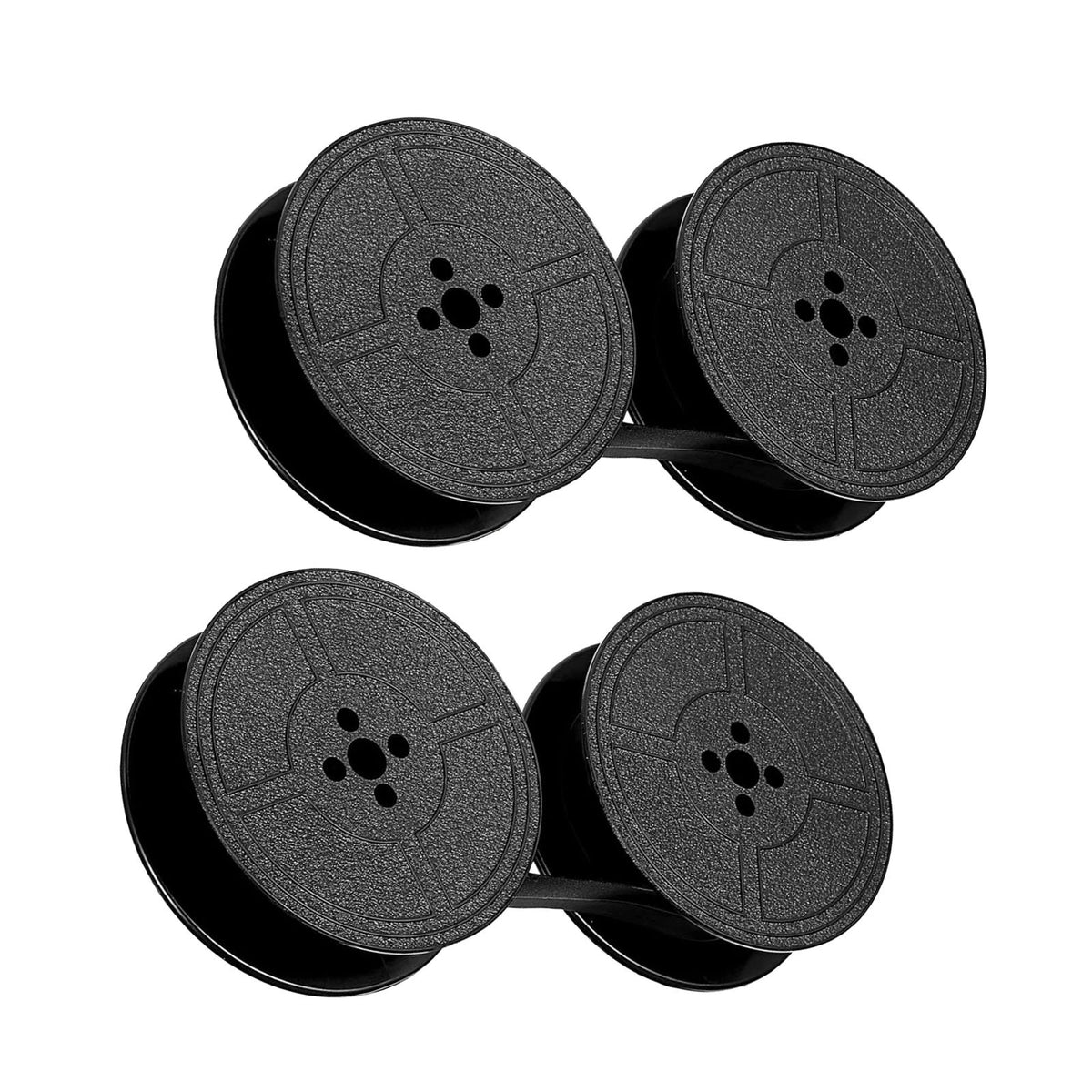 2X Black Typewriter Ribbon Twin Spool Universal Replacement