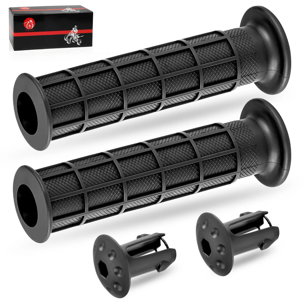 Set of 2 Handlebar Grips w/End Guards for Honda Rancher 420 TRX420 (2007–2024)