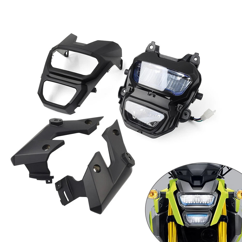 LED Headlight Front Light Lamp & Cover for Honda Grom MSX125 (2016–2018)