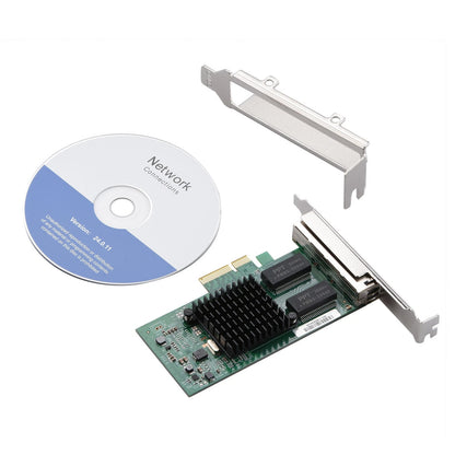 Intel I350 4 Port PCI-E Gigabit Ethernet Card Adapter (RJ45)