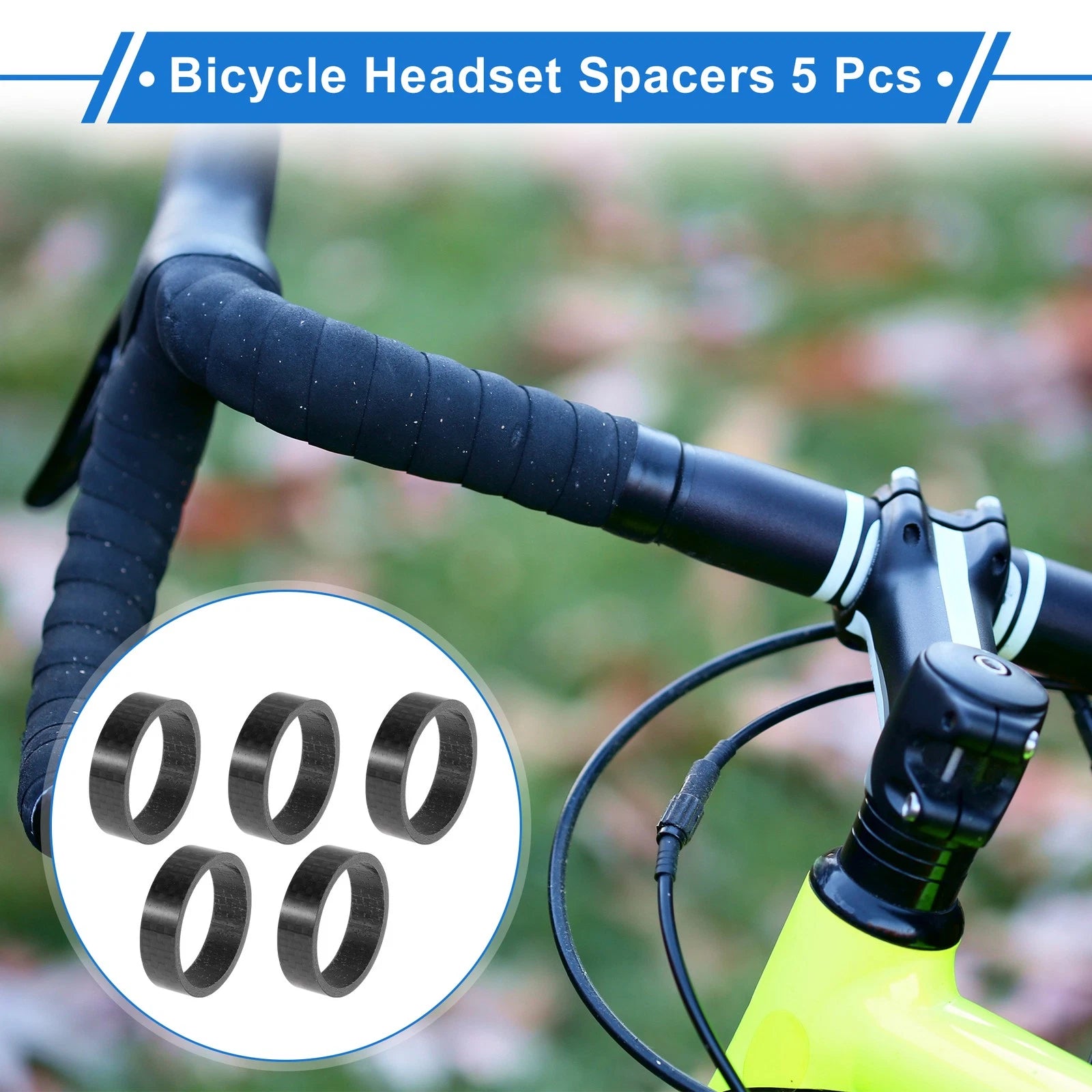 Headset Spacers 10mm 31.8mm for Carbon Fiber 1-1/4 Bicycle Fork (—)