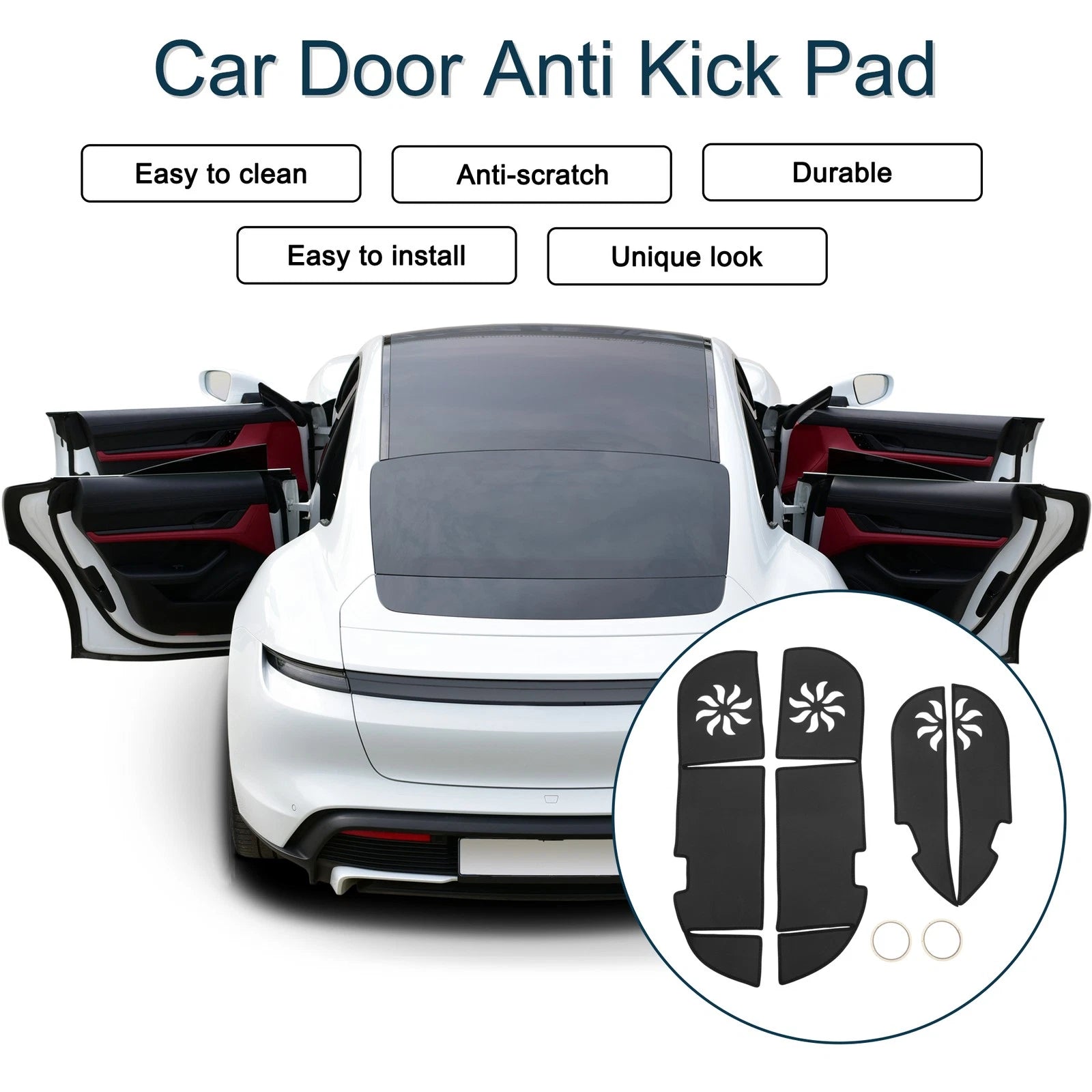 Car Door Anti Kick Pad Sticker Protector for Lexus RX (2009–2014) 1 Set